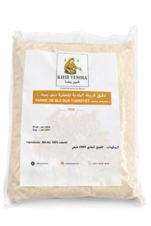 Farine de blé dur Torréfiée (sellou, zammita...) 1 kg